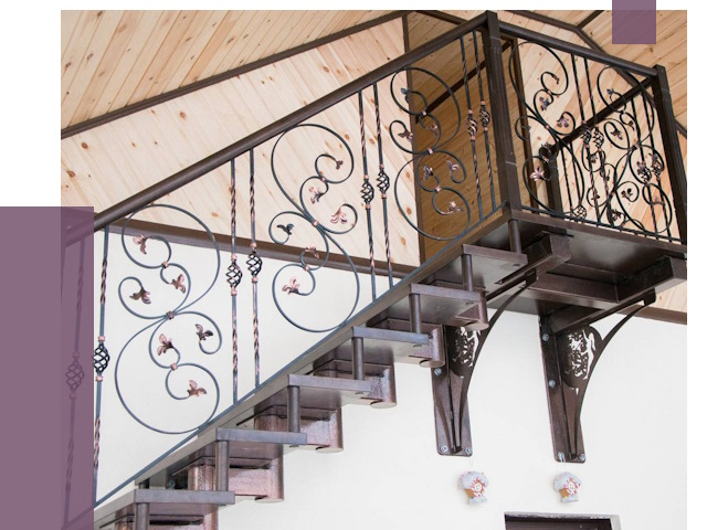 Кованые лестницы в Гусе-Хрустальном от 83444 руб. под ключ