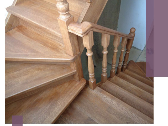 Дубовые лестницы под ключ в Гусе-Хрустальном: изготовление и монтаж