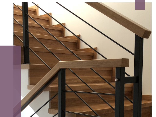 Обшивка металлической лестницы деревом в Гусе-Хрустальном от 4547 руб. 