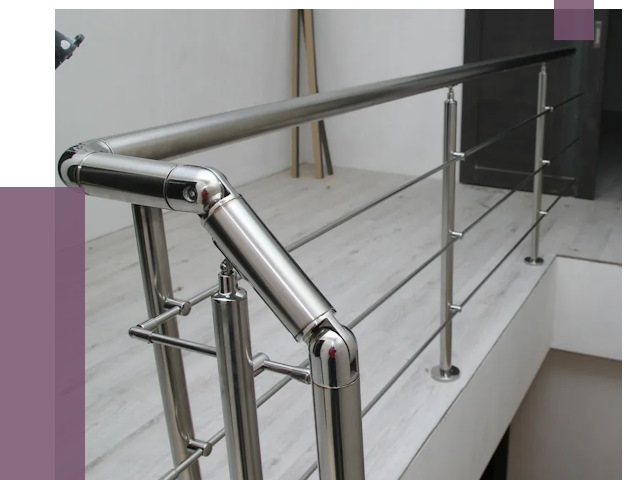 Перила из нержавеющей стали в Гусе-Хрустальном от 9414 руб. под ключ | ПРОЛЁТ-Гсь