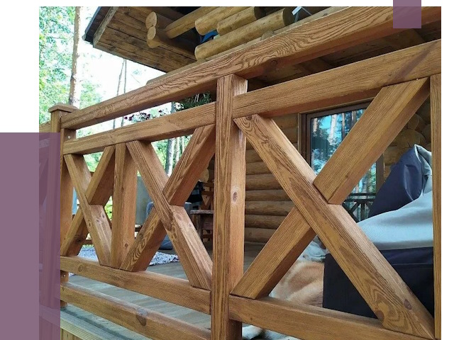 Деревянные перила под ключ в Гусе-Хрустальном от 8024 руб. 