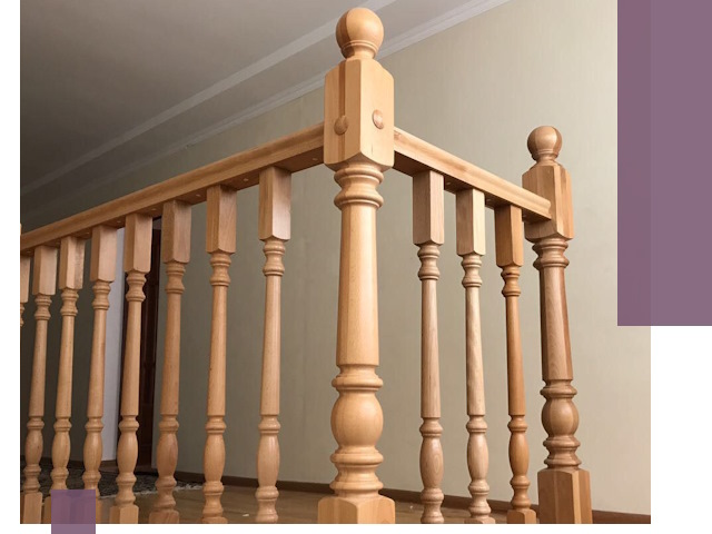 Деревянные перила на заказ в Гусе-Хрустальном: монтаж и изготовление