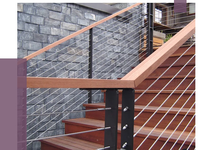 Тросовые перила под ключ в Гусе-Хрустальном от 8130 руб.