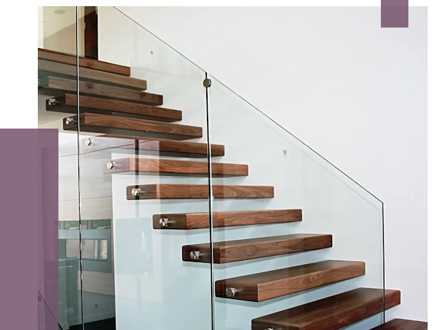 Стеклянные перила для лестницы в Гусе-Хрустальном от 15512 руб.