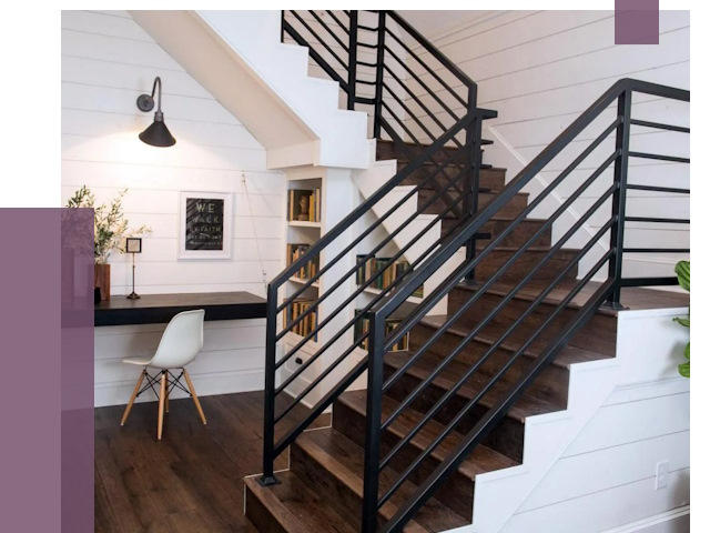 Перила для лестницы в доме в Гусе-Хрустальном от 7756 руб. — ПРОЛЁТ-Гсь