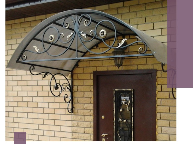 Изготовление козырьков из металла под ключ в Гусе-Хрустальном