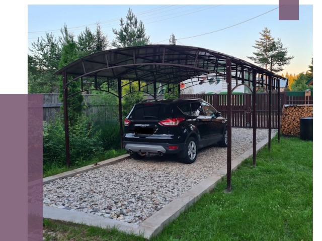 Навесы для автомобиля в Гусе-Хрустальном от 13747 руб.  | ПРОЛЁТ-Гсь