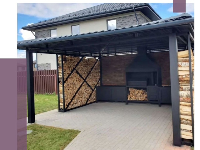 Навесы для барбекю в Гусе-Хрустальном от 13319 руб. под ключ | ПРОЛЁТ-Гсь