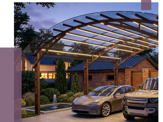 Металлические навесы в Гусе-Хрустальном от 13266 руб. под ключ — ПРОЛЁТ-Гсь