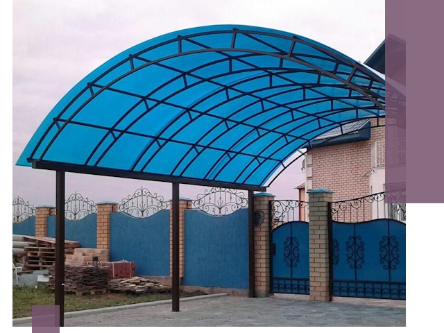 Арочные навесы под ключ в Гусе-Хрустальном — изготовление и монтаж