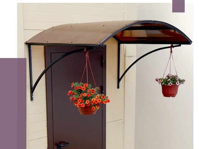 Козырьки над входом в Гусе-Хрустальном от 15512 руб.  | ПРОЛЁТ-Гсь