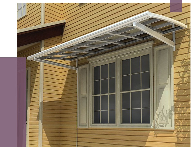 Козырьки над окнами в Гусе-Хрустальном от 7970 руб. — монтаж, покупки | ПРОЛЁТ-Гсь