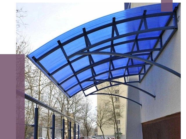 Козырьки из поликарбоната в Гусе-Хрустальном от 4493 руб. под ключ | ПРОЛЁТ-Гсь