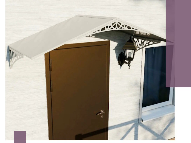 Металлические козырьки на входы и террасы в Гусе-Хрустальном