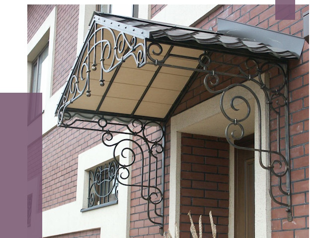 Двускатные козырьки в Гусе-Хрустальном под ключ от 13373 руб.